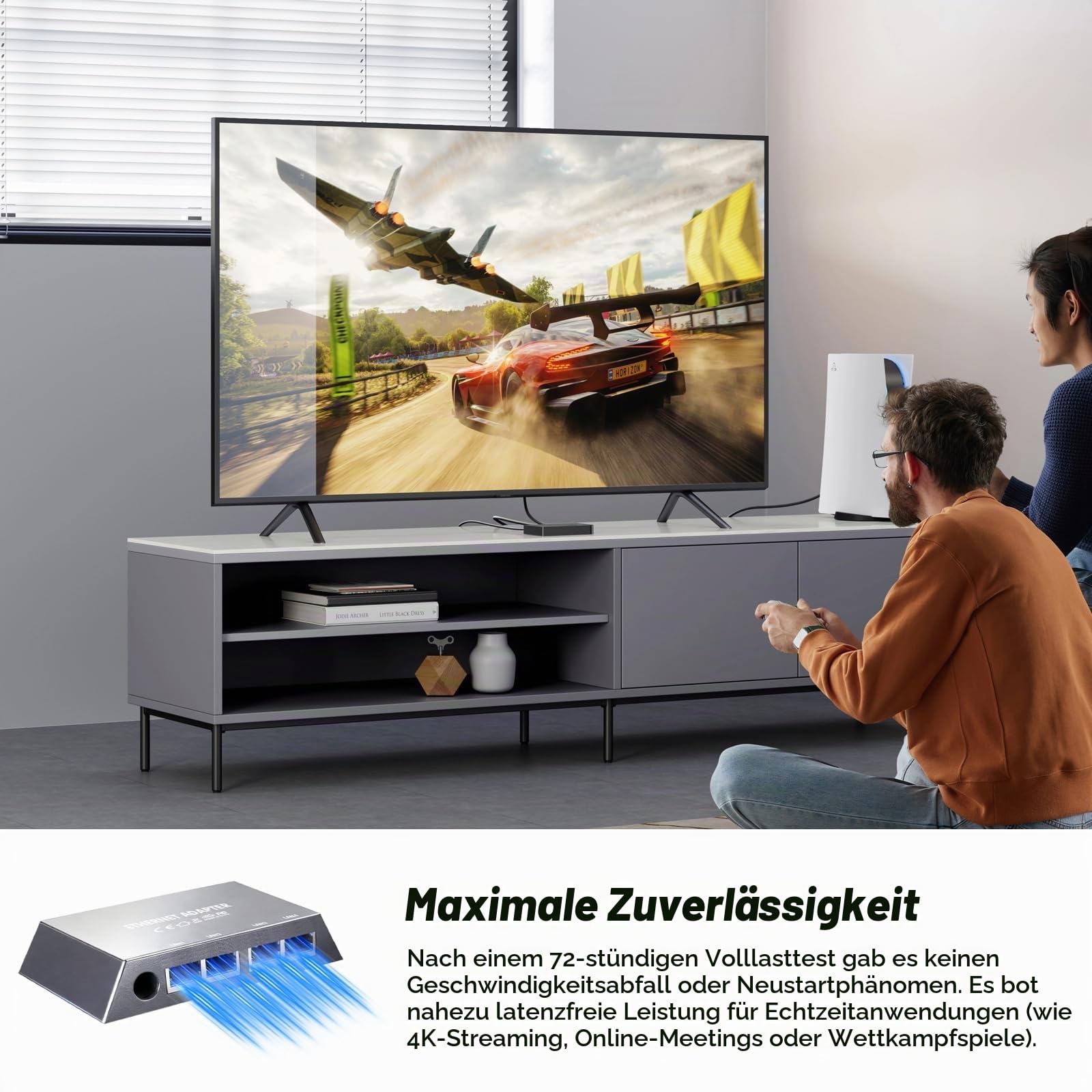 Ethernet-Adapter für Starlink Gen 3/Mini, 4-Port RJ45 LAN-Netzwerkweiterung Gigabit LAN Splitter, Starlink-Ethernet-Adapter LAN Verteiler für kabelgebundene Externe Netzwerke, 4 Geräte gleichzeitig