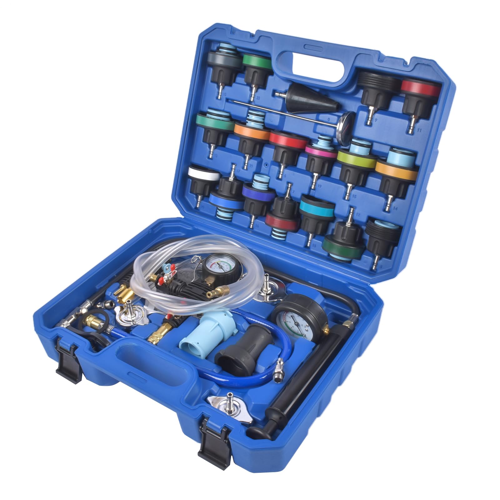 Universale Radiatore Pressione Tester Kit 31 Pezzi per Auto Sistema di Raffreddamento Test