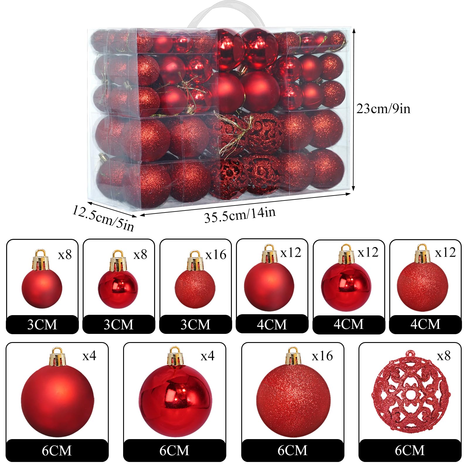 Kerstballen - Kerstversiering 30 stuks splintervrij luxe roségoud hangende decoraties