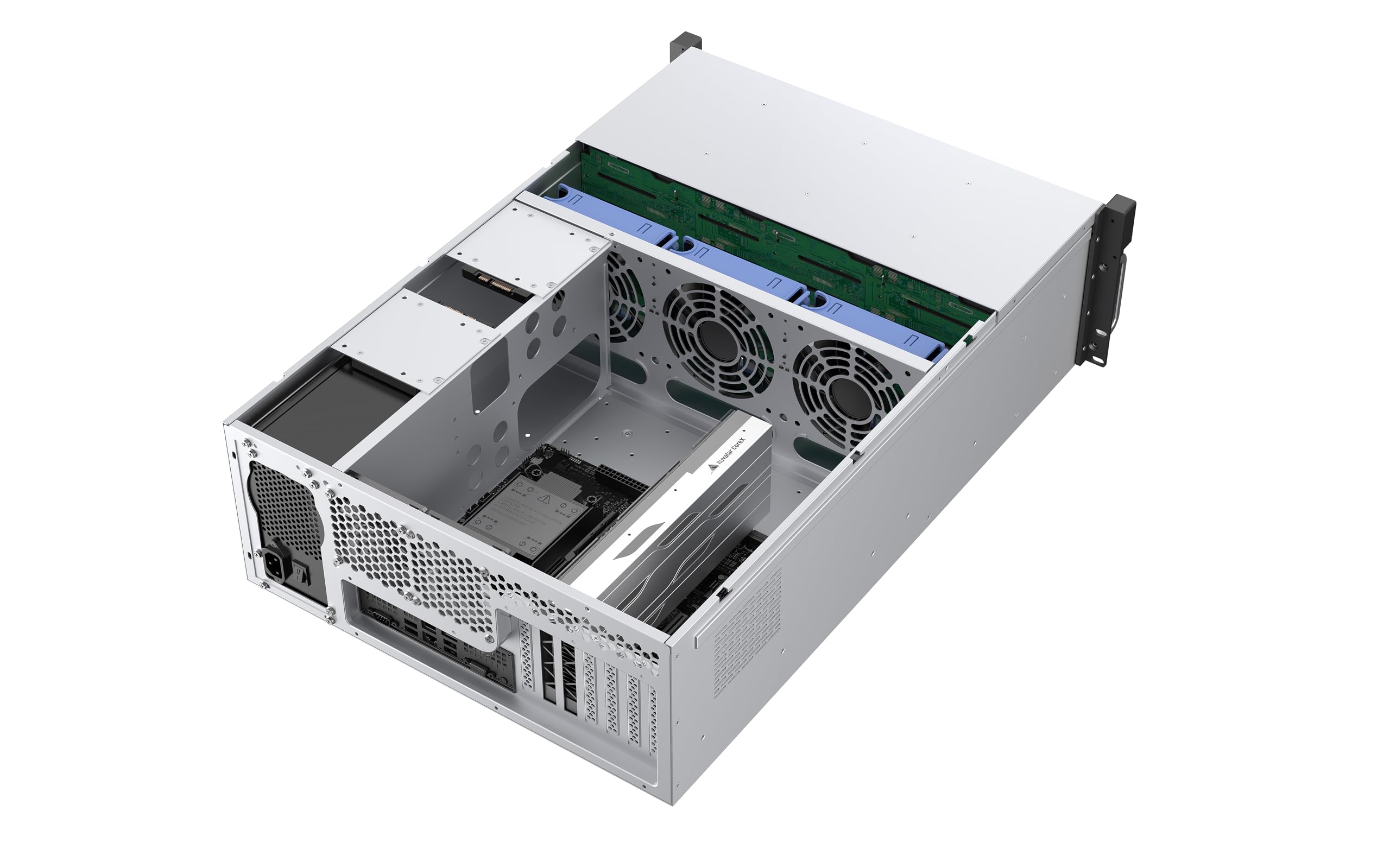 Rosewill Châssis de Serveur monté en Rack 4U | Prend en Charge jusqu'à 24 3,5" 12 Gbit/s Hot Swap | Compatible E-ATX | 3 Ventilateurs PWM de 120 x 38 mm | RSV-H424