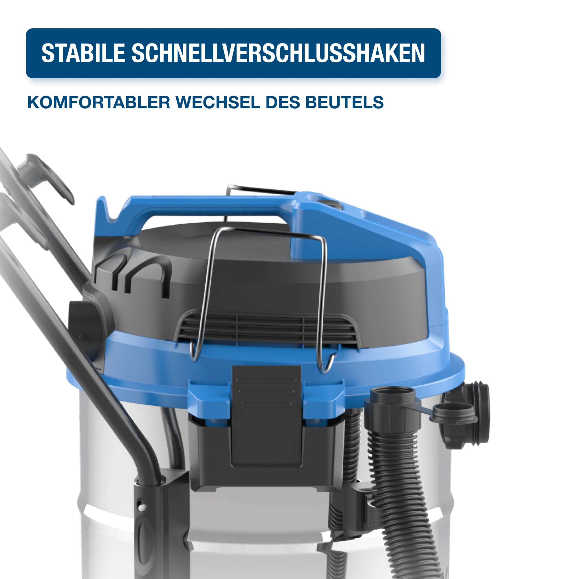 Hyundai Nass- / Trockensauger VCWD1650E, 1600 W, 50l, Edelstahltank, Gebläsefunktion (Staubsauger, Waschsauger, Industriestaubsauger)