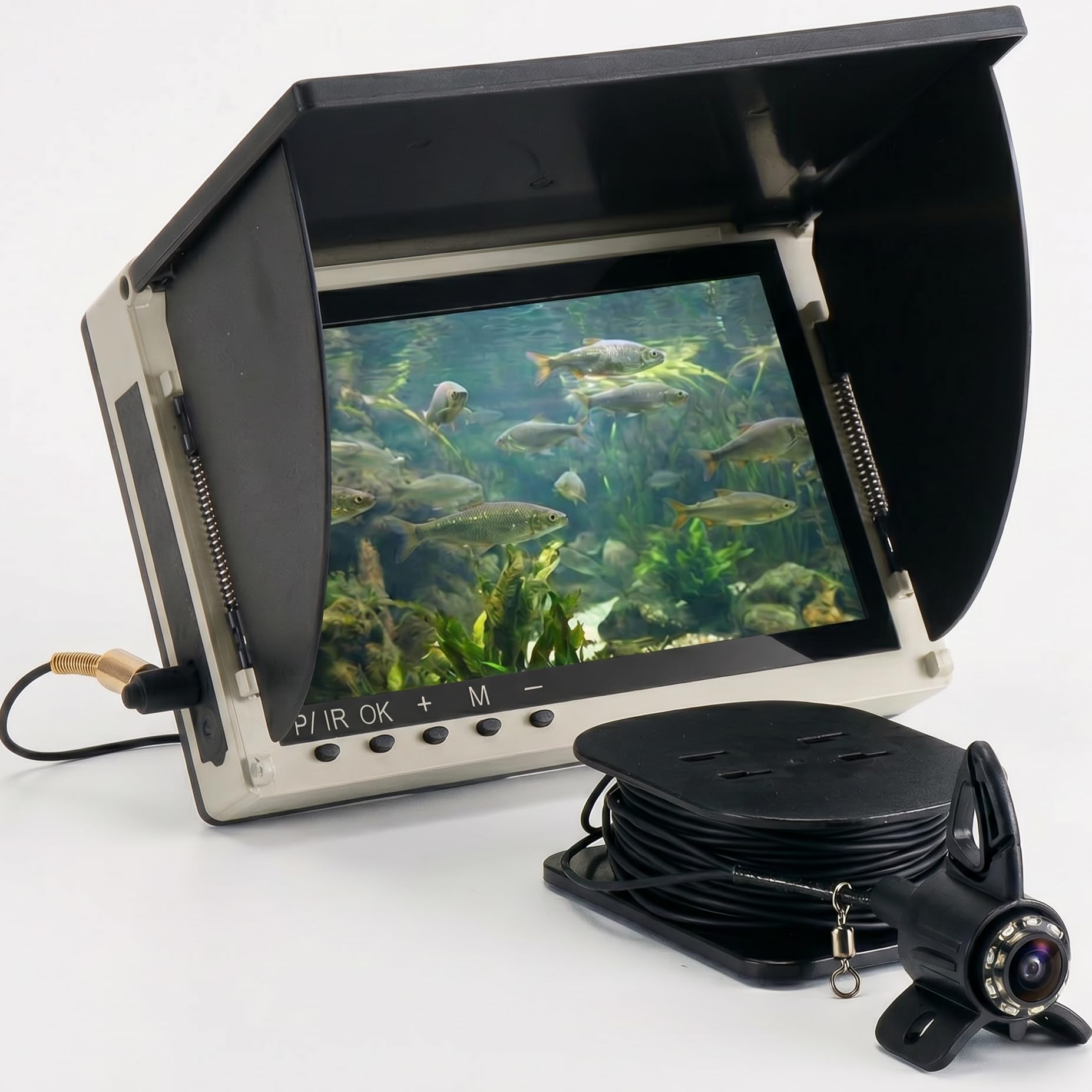 Photo 1 of Takkicept Portable Underwater Fishing Camera Fish Finder: 6" OLED Display 1080P HD Depth Finders Waterproof Camera IP68 220° Wide-Angle Lens 12H Battery 25m Cable for Ice Fishing Kayak Boat Shore