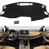 KEYOOG Dashboard Cover Dash Mat Fit for Ni-ssan Rogue 2024-2021 (Not fit Rogue Sport,Without HUD Models),Car Dash Board Mat Anti-Glare Carpet,Non-Slip Pad Sunshield Protector (Black)