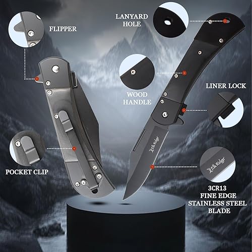 Miniatura 3 de Cuchillo Elk Ridge ER-A009 Series Spring Assist Folding, Straight Edge Blade, 4,75 pulgadas