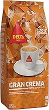Delta Cafés Gran Crema Whole Bean Coffee, Naturally Roasted Coffee Beans, Intense Coffee with Crema, 2.2lb, 1 Pack
