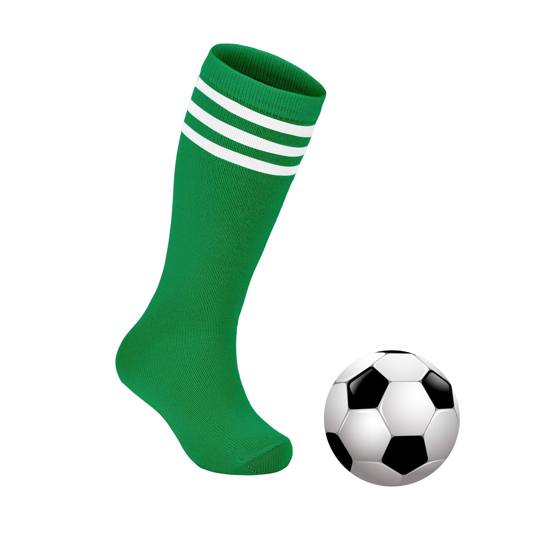 Zando Kids Soccer Socks Knee High Cotton Athletic Socks for Boys Girls