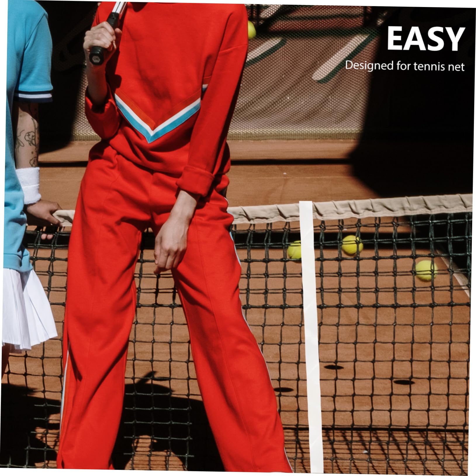 Toyvian Centrale della Rete da Tennis Cinghie Corda Portatile conveniente Maniglia Corde per reti da Tennis di Cinghia da Tennis Nylon Bianca
