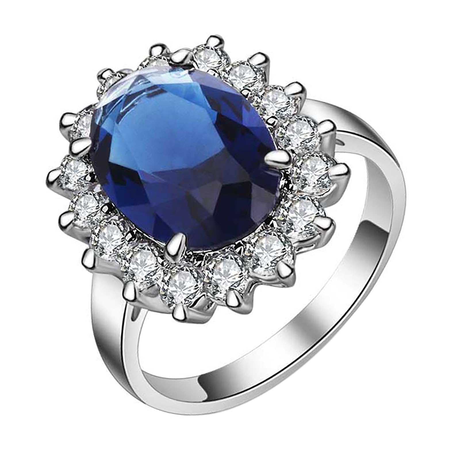 OIDEA Herren Ringe Set mit Zirkonia: 9 Stück Edelstahl Silbe