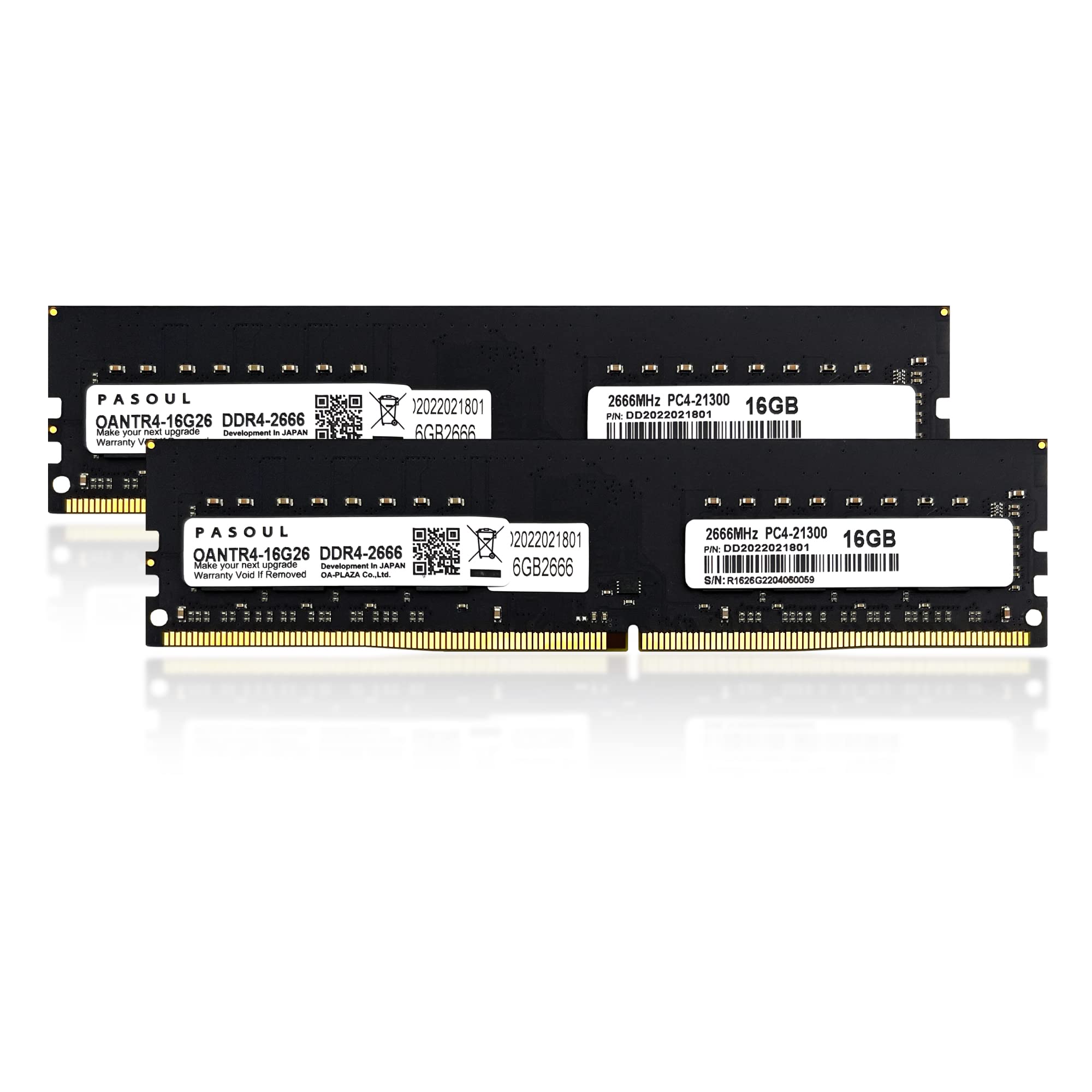 Amazon.co.jp: PASOUL デスクトップPC用メモリ RAM 32GB（16GB×2枚