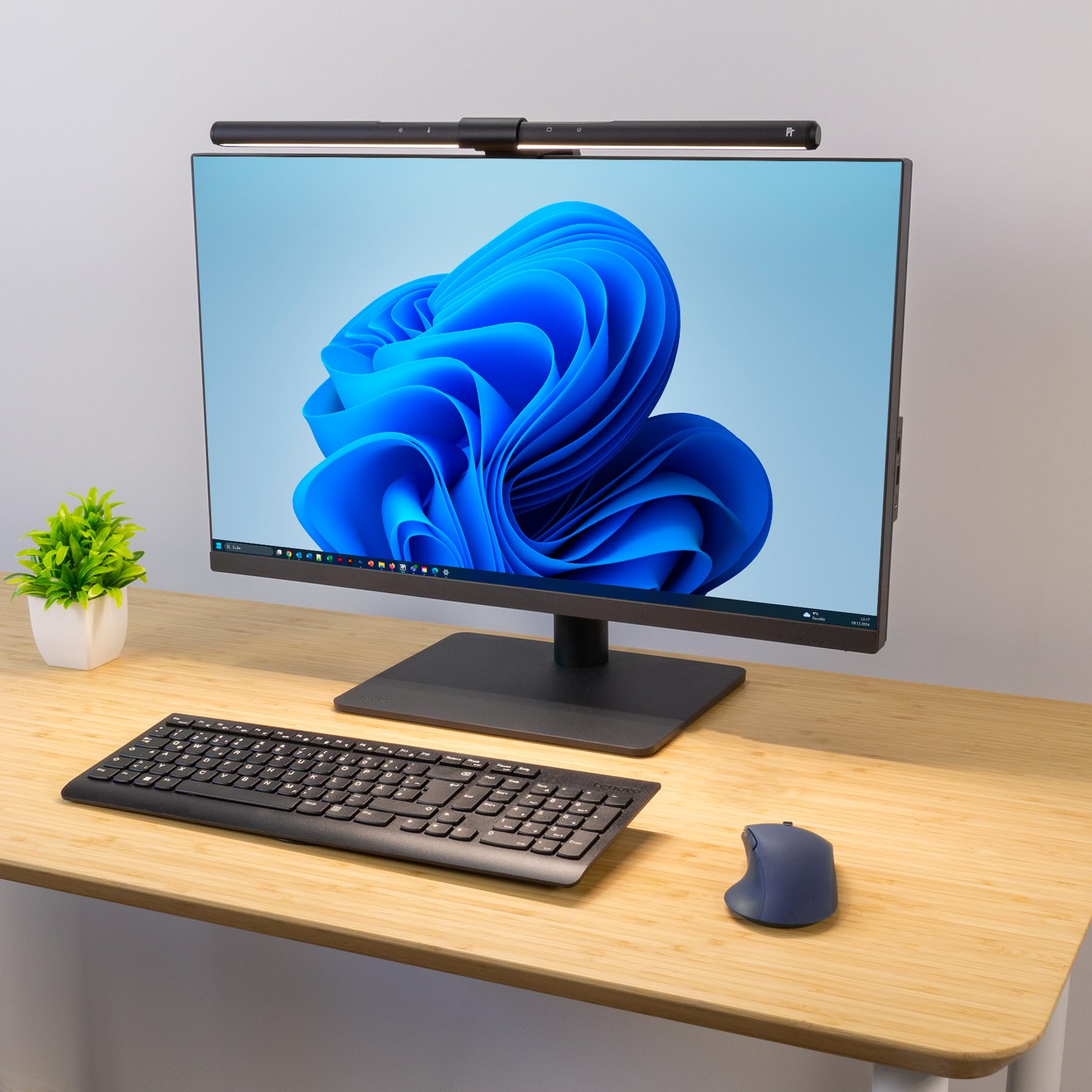 FeinTech LT750 Lampe USB pour moniteur, avec capteur de lumière, intensité réglable, barre lumineuse de 51 cm, pour écrans incurvés ou écrans à partir de 24 pouces (sans télécommande)