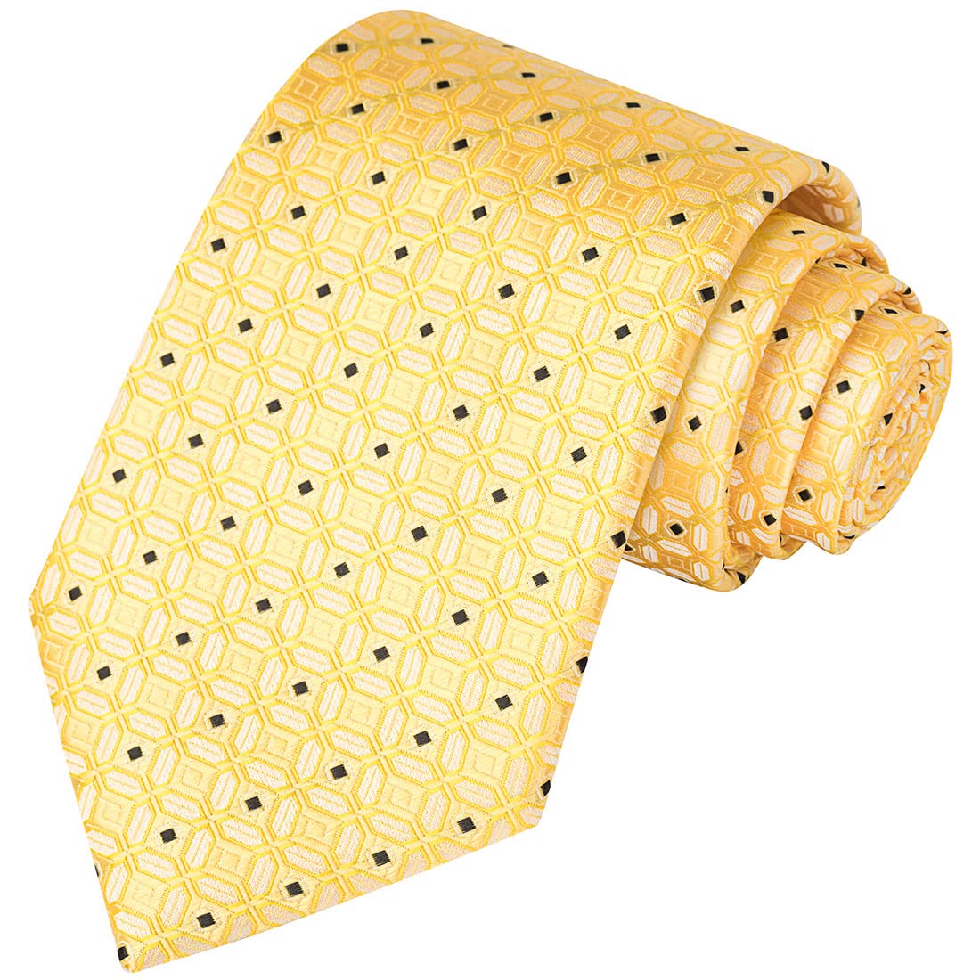 KissTiesMens 63'' Extra Long Tie Check Plaid Striped Classic Necktie + Gift Box