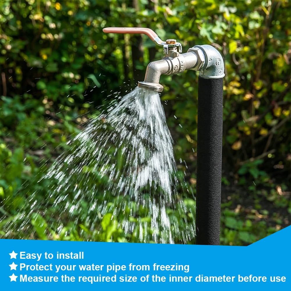 NBEADS 5 Tubi Schiuma Isolante Per Tubazioni, Coperture Per Tubi Dell'Acqua 180x5,2 Cm Con 2 Rotoli Nastro Adesivo PVC, Tubo Schiuma Premontato Per Evitare Il Congelamento Dei Tubi Esterni In Inverno