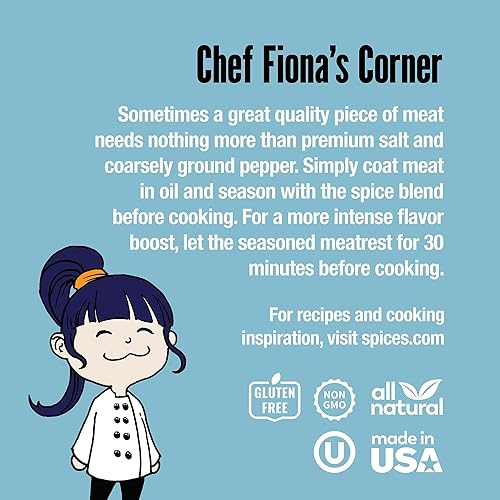 Miniatura 4 de The Spice Lab N 61 - Mezcla de sal y pimienta gourmet premium de carnicero - Kosher sin gluten marca totalmente natural - Tarro coctelero de 5.9