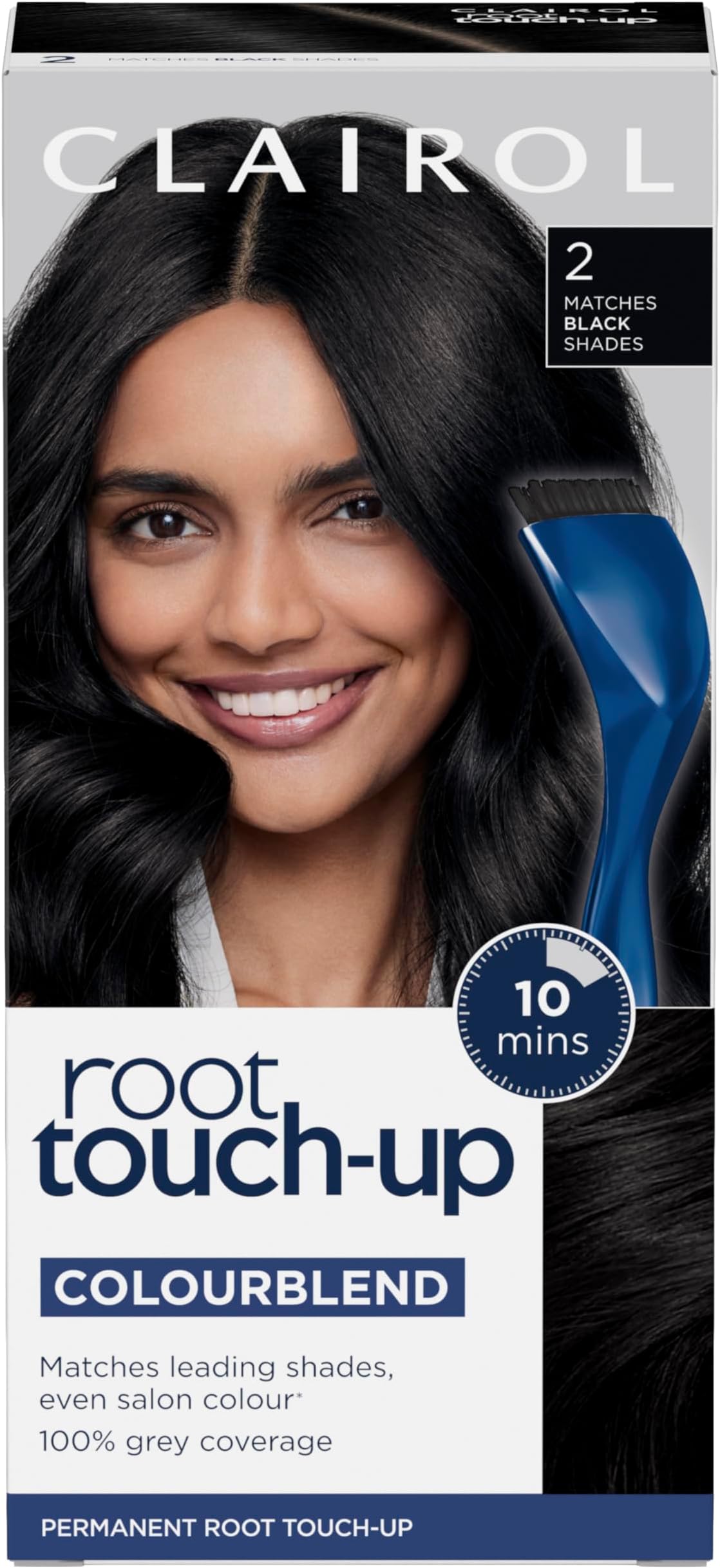 Nice'n Easy Root Touch-Up Permanent Hair Dye, 2 Black