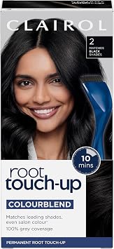 Clairol Nice'n Easy Root Touch-Up Permanent Hair Dye, 2 Black