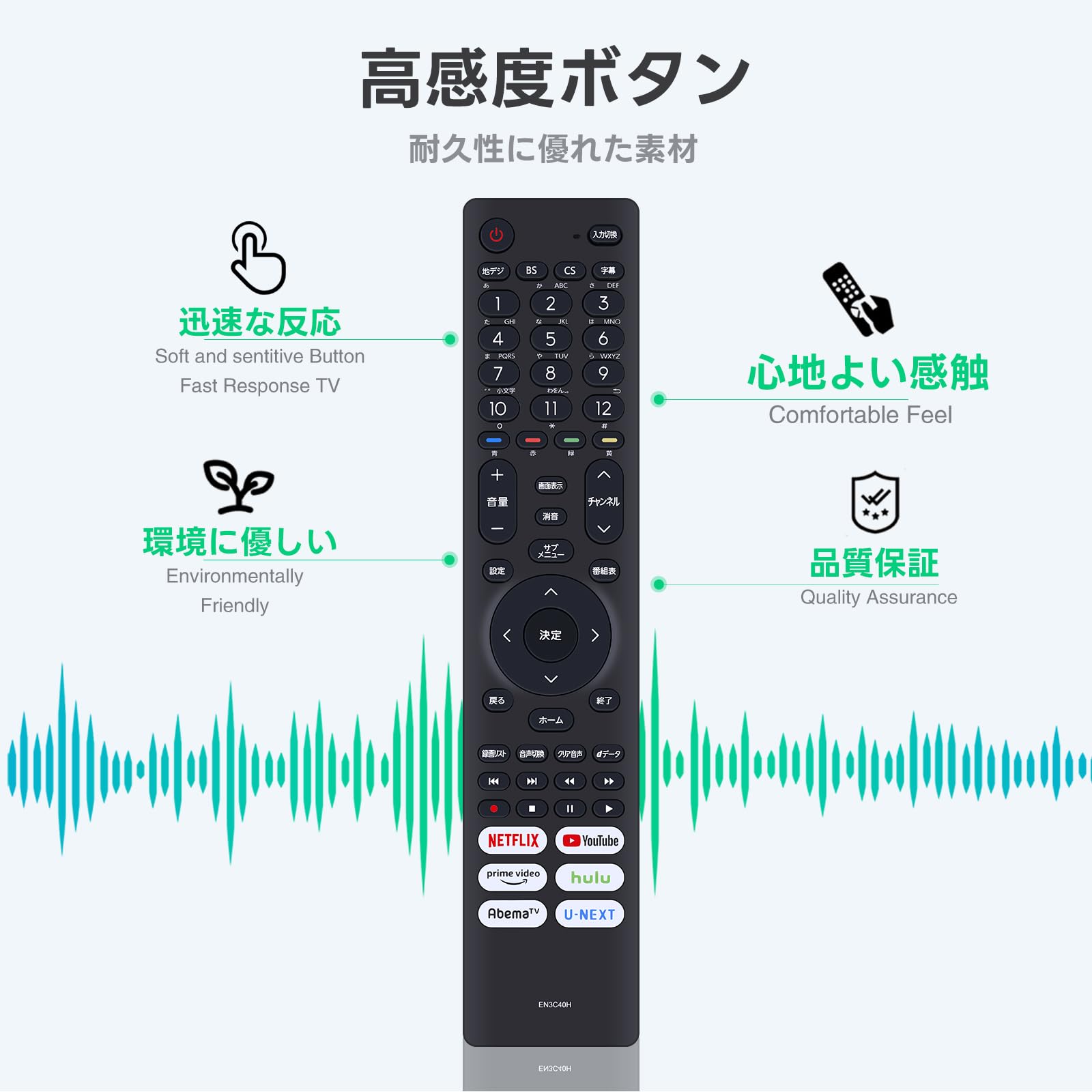 Amazon | テレビリモコン EN3C40H for Hisense ハイセンスリモコン 40