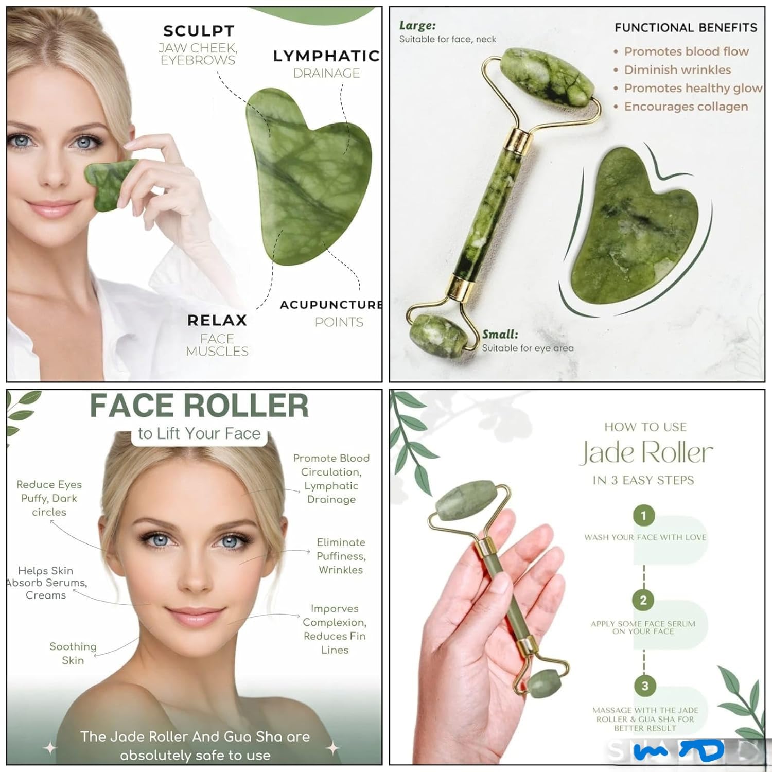 BLUE CRANE Ice Face Bowl Facial Icing Set with Ice Roller, Jade Roller & Gua Sha Tool – Silicone Ice Face Bath Bowl for Skin Tightening, Puffiness Relief, Pore Minimizing & Glowing Skin 3