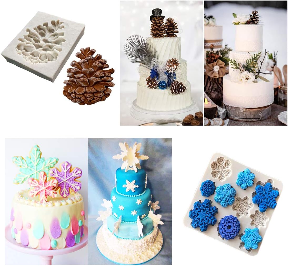 stampo in silicone per fiocchi di neve fondente