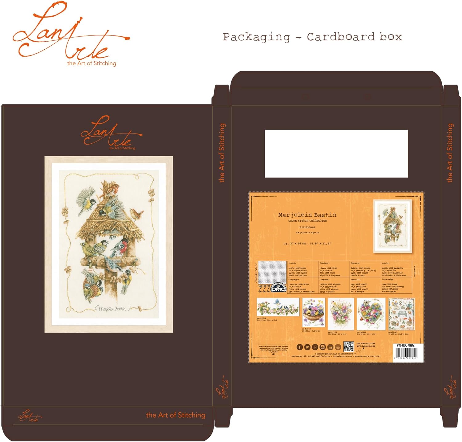 Lanarte cross stitch kit "MB birdhouse I", counted, DIY