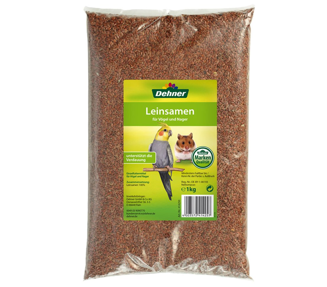 Dehner Leinsamen Für Vögel & Nager - 10kg Packung, Gesunder Snack Mit Omega-3