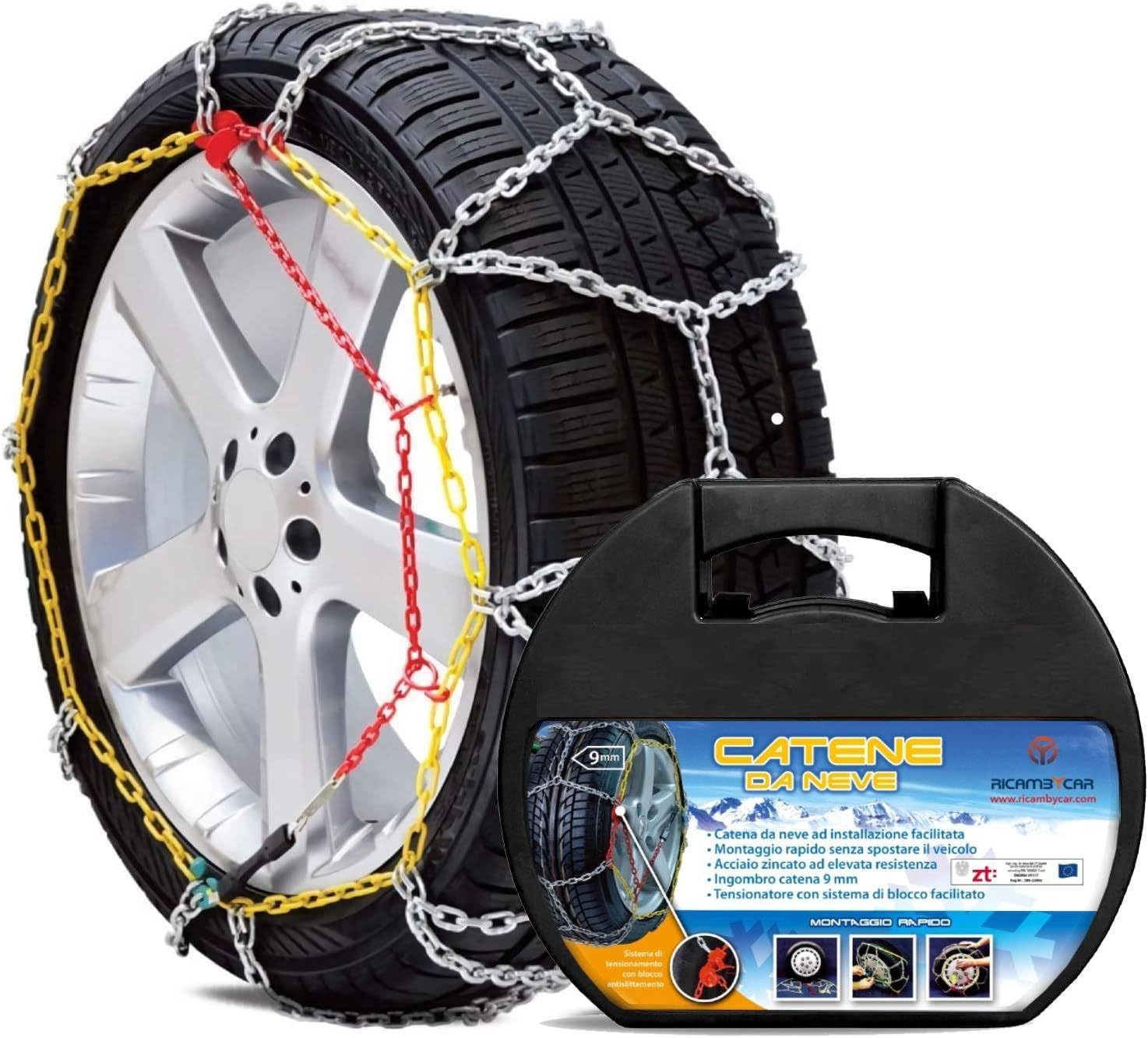 Goodyear Catene da Neve G9, Catene Neve 9 mm, Catene Auto Omologate TUV e GS Onorm, Misura 120, Tabella Applicativa per Misure Pneumatici Goodyear Catene da Neve G9, Catene Neve 9 mm, Catene Auto Omologate TUV e GS Onorm, Misura 120, Tabella Applicativa per Misure Pneumatici