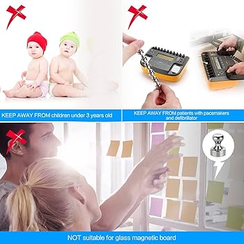 24 Piezas Imanes Neodimio, 12 X 16 Mm Para Nevera, Pequeños Y Potentes Para Pizarra Magnética, Refrigerador, Pizarra Blanca Y Fotos