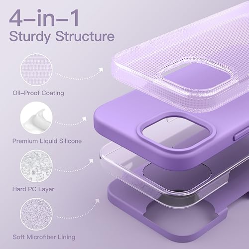 Miniatura 9 de JETech Funda de silicona compatible con iPhone 13 Pro Max de 6.7 pulgadas, suave al tacto, funda protectora de cuerpo completo, a prueba de golpes