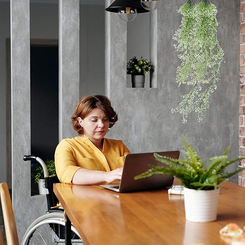 Miniatura 2 de Hoement Vine Simulated Shop Store - Tallo de simulación para decoración decorativa de ratán para el hogar flores de fiesta verdes vegetación falsa