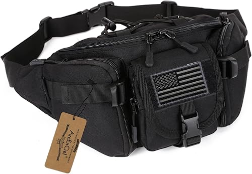 ArcEnCiel resistente al agua Táctico Cinturón de cadera Cintura Pack Bolsa Fanny Militar Packs Bolsa para senderismo escalada al aire libre Bumbag