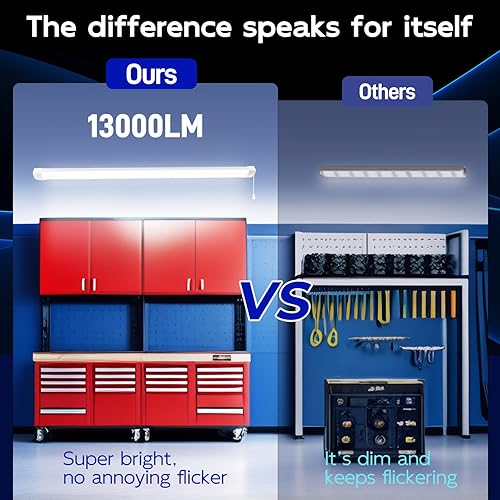 Miniatura 5 de hykolity Luz LED de tienda de 4 pies y 120 W enlazable, 13000 lm (equivalente a 400 W), luces de tienda de utilidad de 5000 K para garajes,