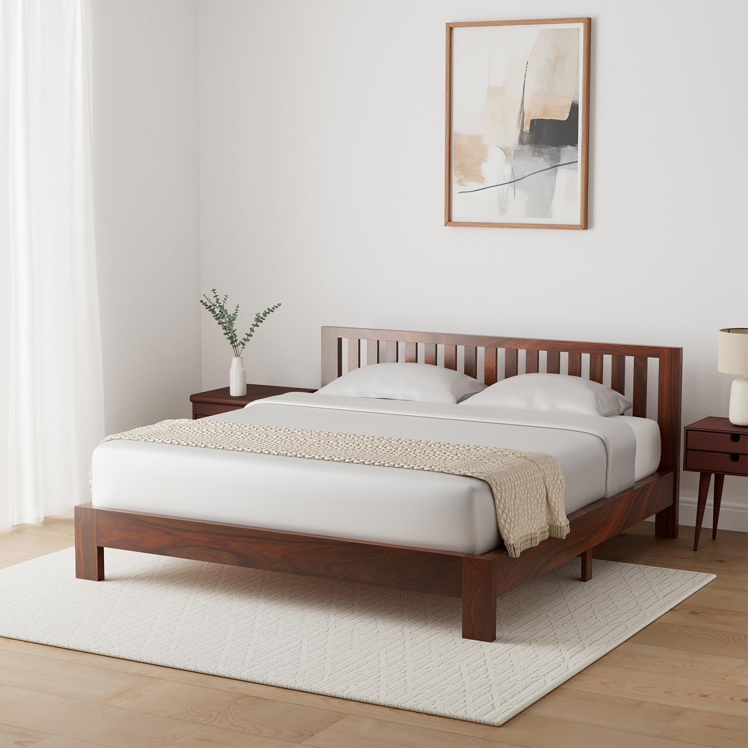 Amazon Brand - Solimo Petra Solid Sheesham Wood King Bed (Teak Finish)-image-18