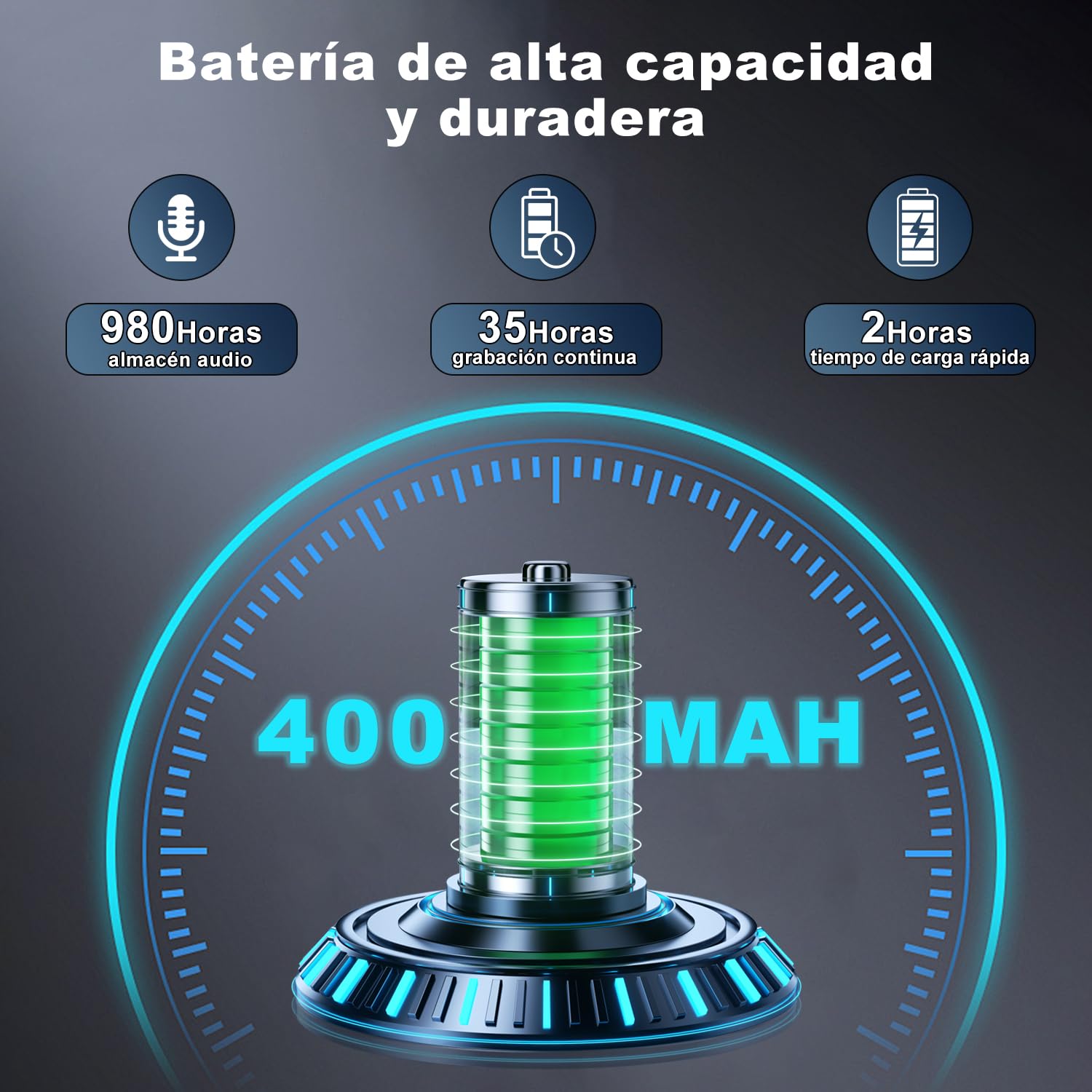 Mini Grabadora de Voz - Portátil Mini Grabadora, Magnética Grabadora de Audio con Auriculares, Reducción de Ruido, Fácil de Usar, Voice Recorder para Trabajo, Estudio, Reuniones, Entrevistas
