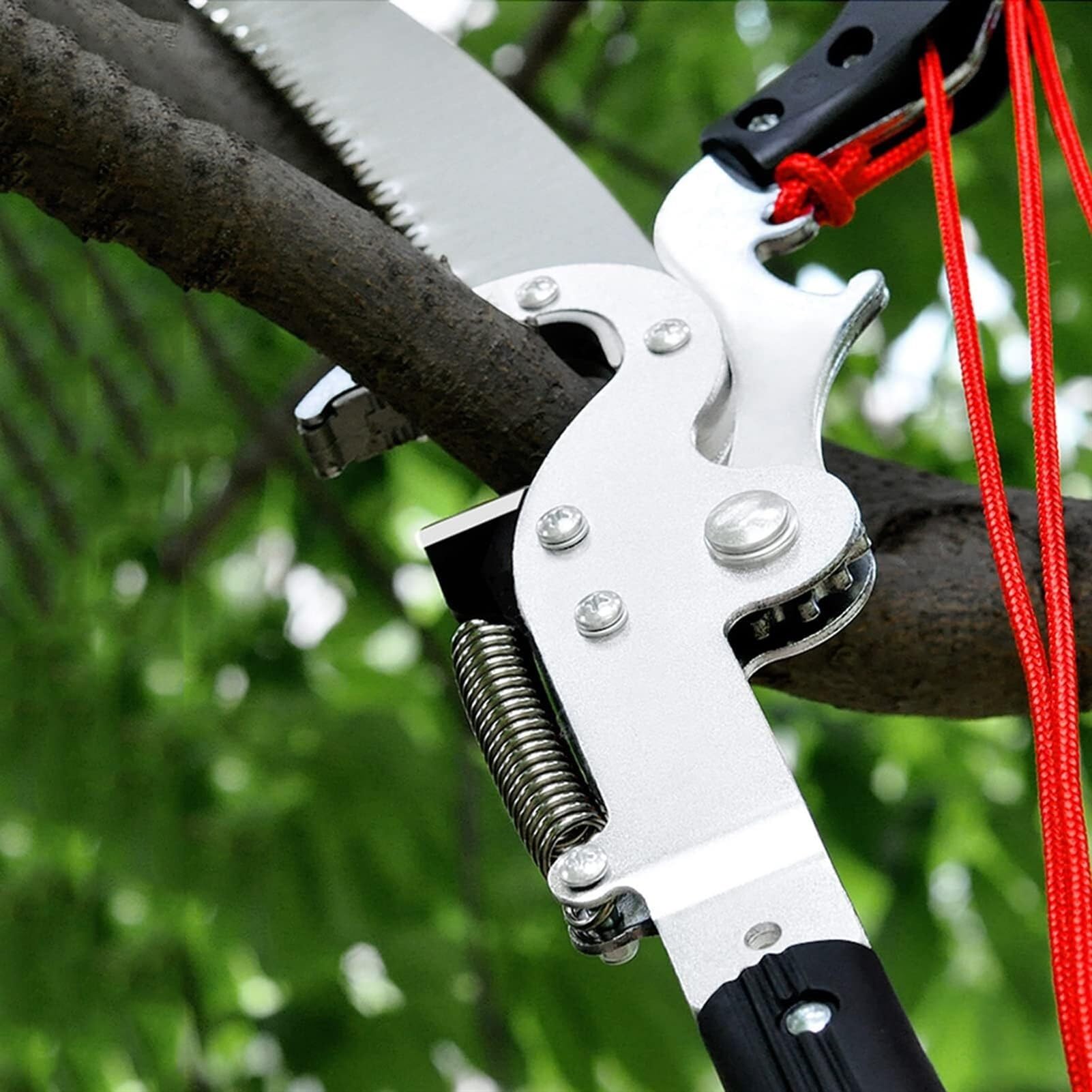 Teleskopowe sekatory do drzew, profesjonalne teleskopowe piły na tyczce, rozsuwana piła do przycinania, ogrodnicza piła do gałęzi, rozsuwany sekator do przycinania gałęzi i liści (rozmiar: 5