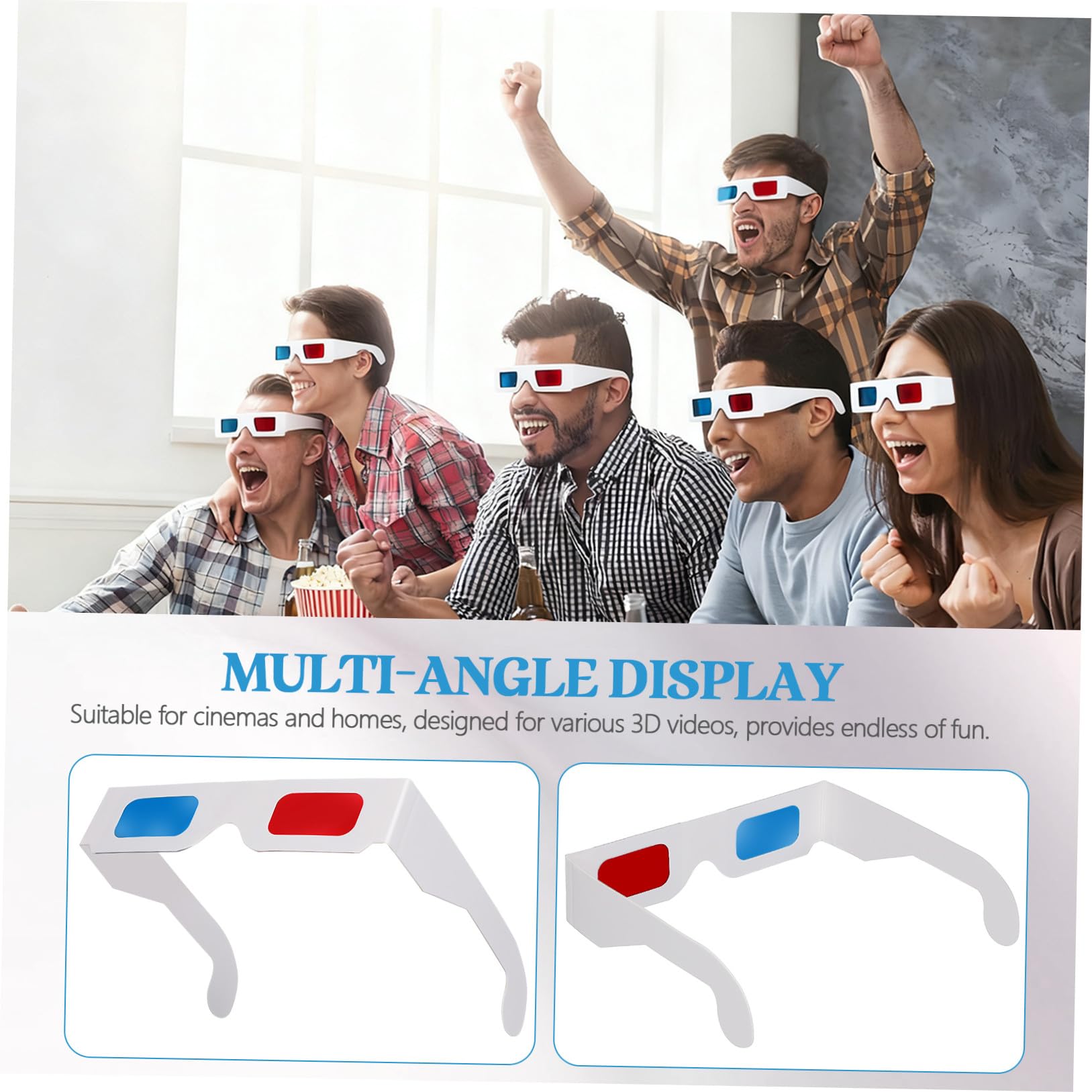 Occhiali 3d Cinema 100 Pezzi in Carta per Film