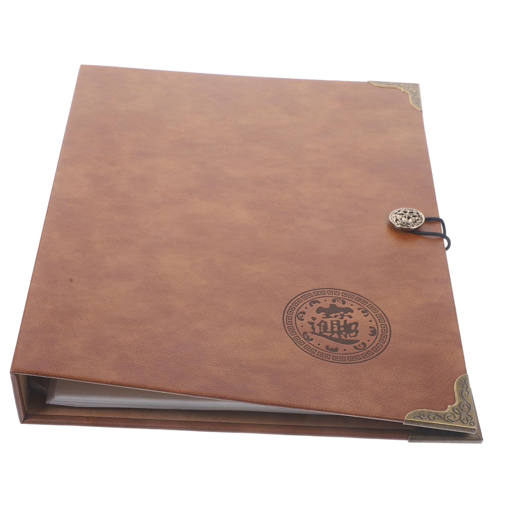 Album da Raccolta Monete Marrone 40 Fogli e 5 Fogli Extra
