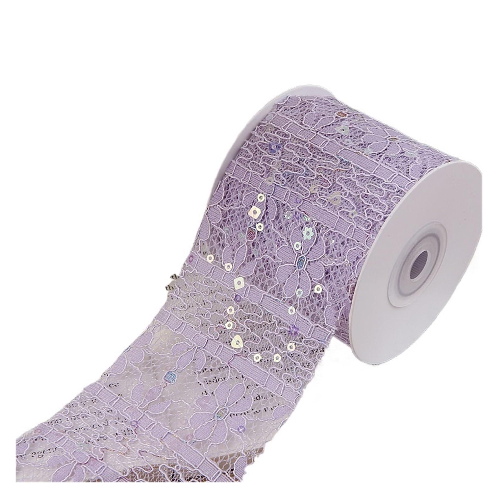 Lamówki cekinowe do szycia Wstążka z cekinami i brokatem, wielokolorowa 50Y(Color 5,70MM 10 Yards)