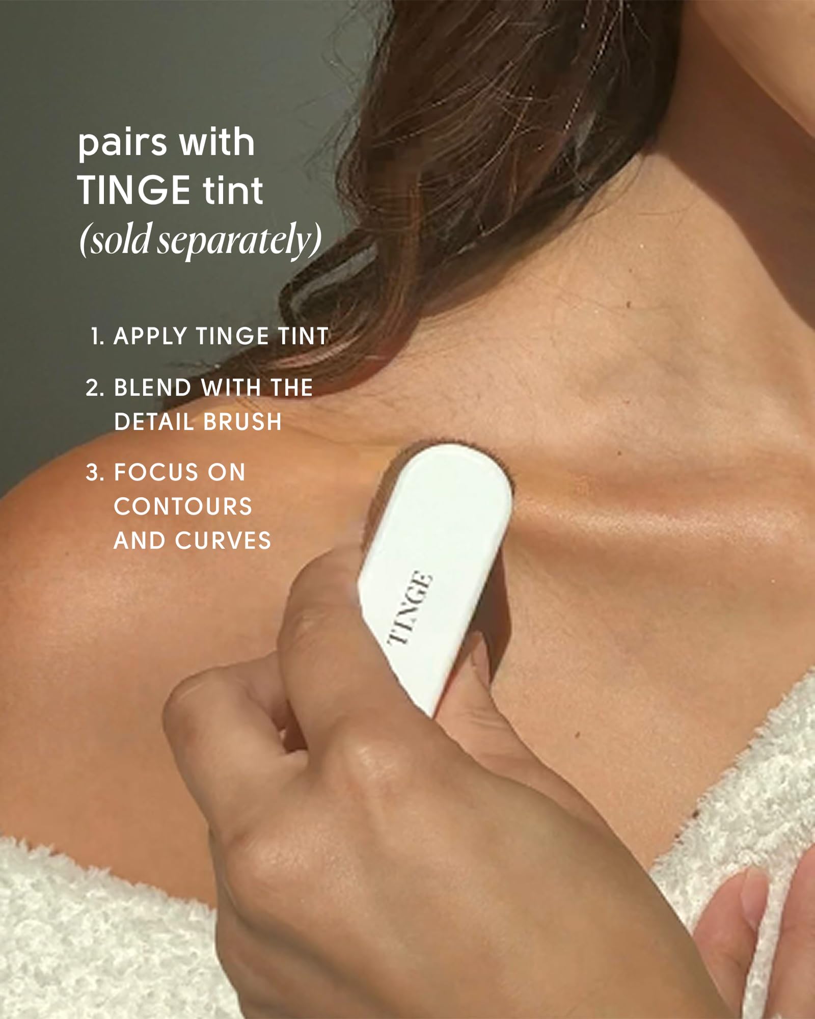 Tinge Large Body Kabuki Brush for Makeup & Self Tanner