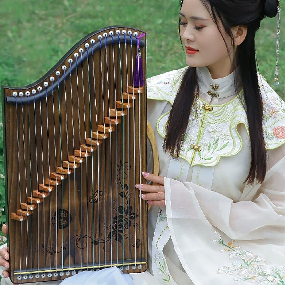 Przenośny mini instrument muzyczny Guzheng dla początkujących, profesjonalna praktyka palców, 21-strunowa wersja kodowa trener podstrunnicy