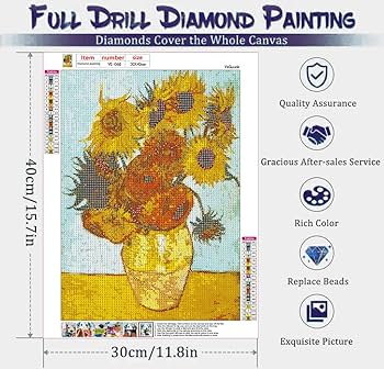 ゴッホの『星月夜』ダイヤモンドアート完成品 ダイヤモンドアート完成品 ゴッホ星月夜風 - メルカリ