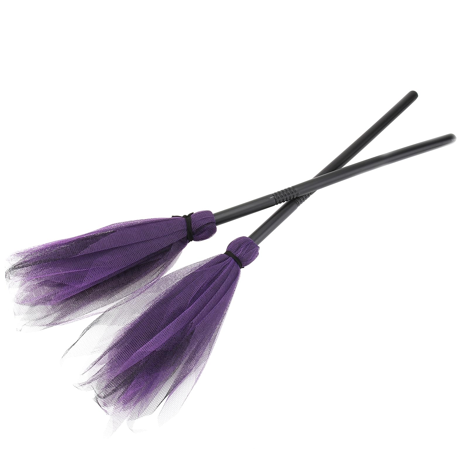 2pcs Witches Broom Halloween Costume Props Dress Up for Kids Cosplay Party (Random Color)