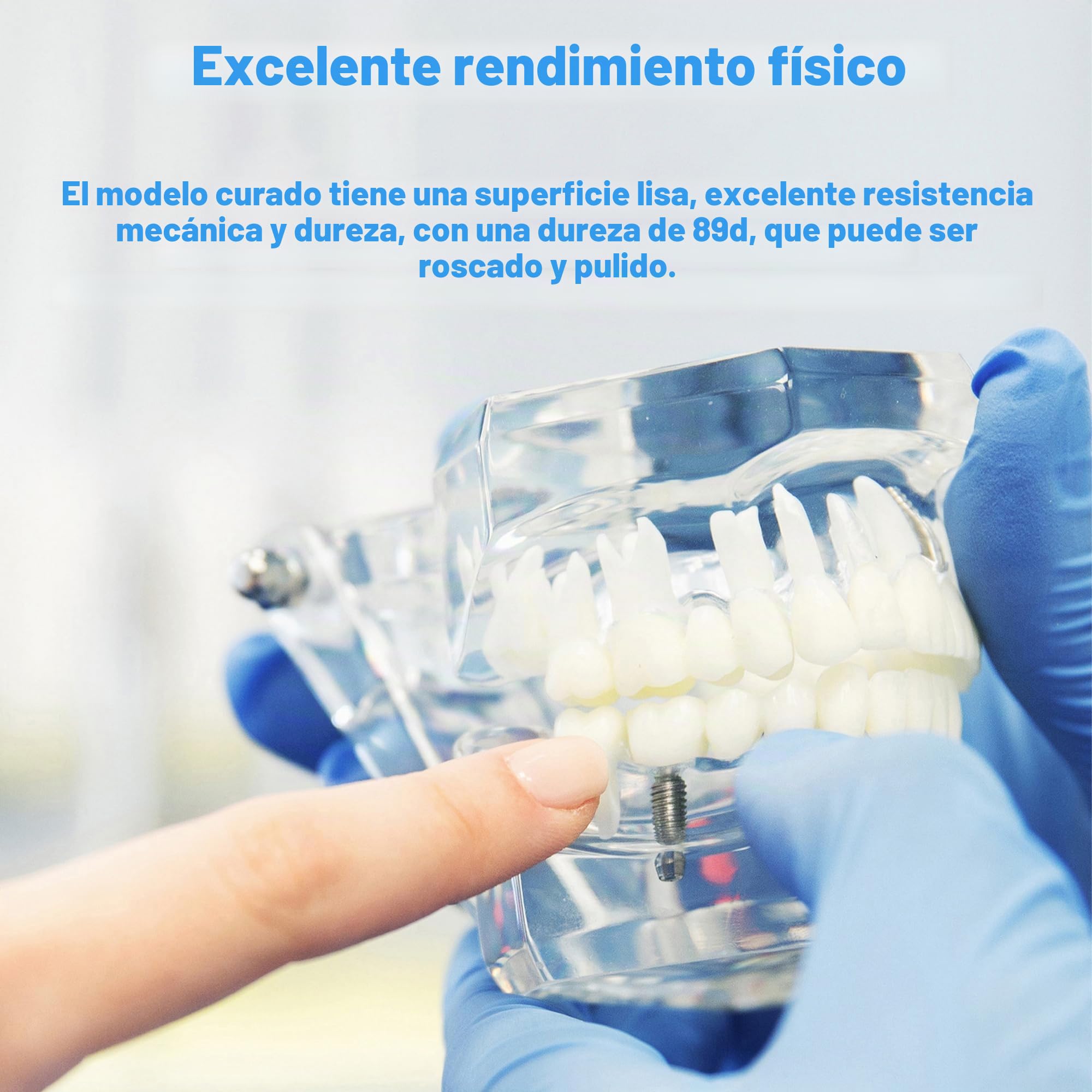 Antinsky Resina de guía dental para impresora 3D DLP LCD Curado UV 405nm para esterilización a alta temperatura Perforación de bajo olor Roscado Alta precisión Alta resistencia Transparente 1KG