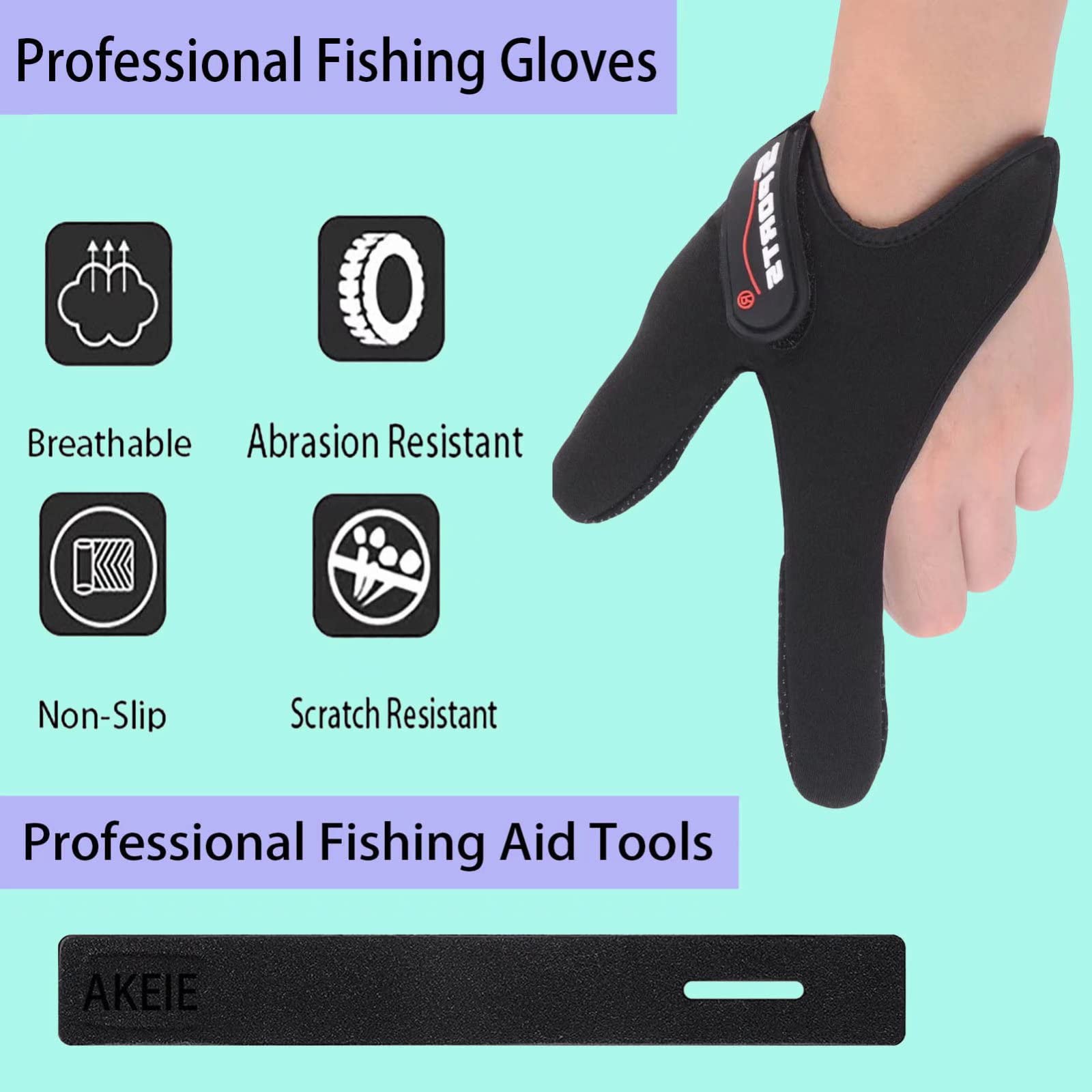 2-Pack Anti-Bite Fishing Finger Gloves - No-Slip, No-Scratch Protectors For Outdoor Fishing