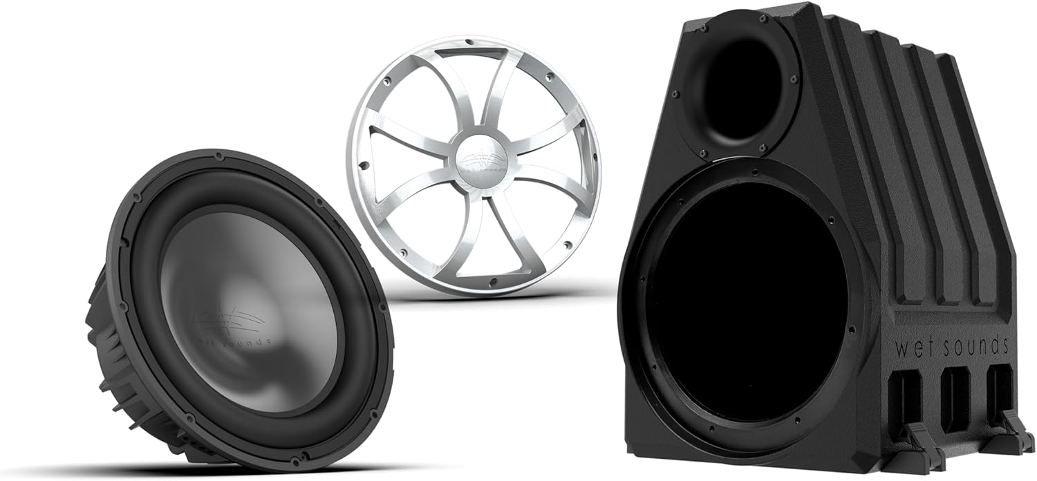 Wet Sounds REVO 12 HP S4 V3 Subwoofer with XS-S Grille V3 and PORTED-12-ENC Enclosure