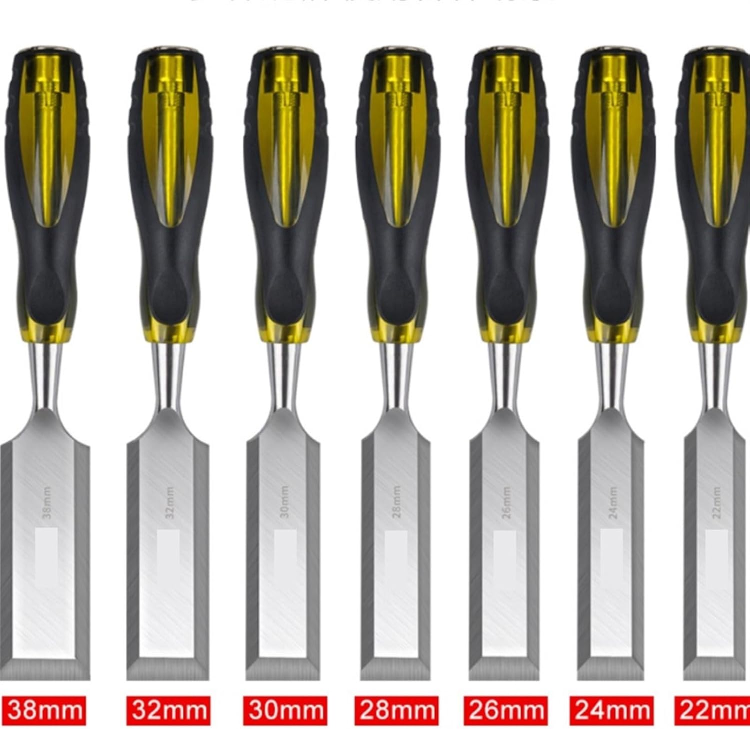 Wood Chisel Set C-R-V Steel Carving Chisel Professional Chisel Knife Hand Tool Set for Basic Detailed Carving Woodworkers Gouges(4pcs6-18mm)