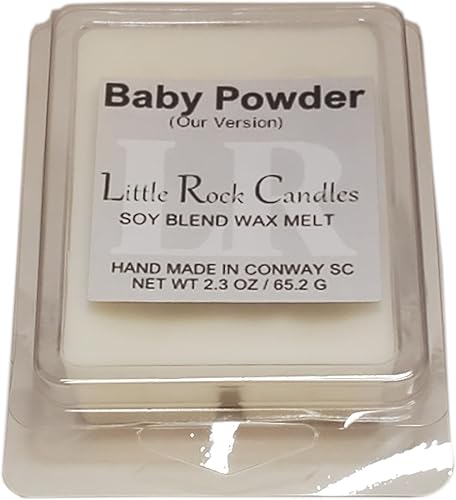 Baby Powder - Nuestra versión perfumada, mezcla de soja derretida, altamente perfumada, de larga duración, con aceites esenciales, 1 paquete, 6