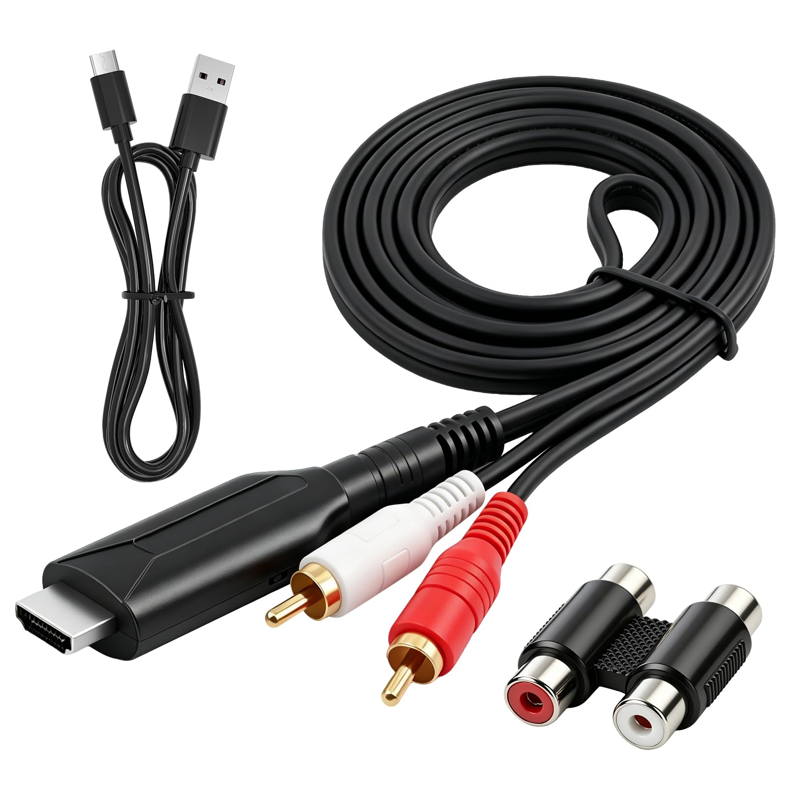 Extracteur Audio HDMI eARC ARC 192 kHz Câble Convertisseur HDMI ARC HD eARC vers AV Adaptateur AUX 3,5 mm