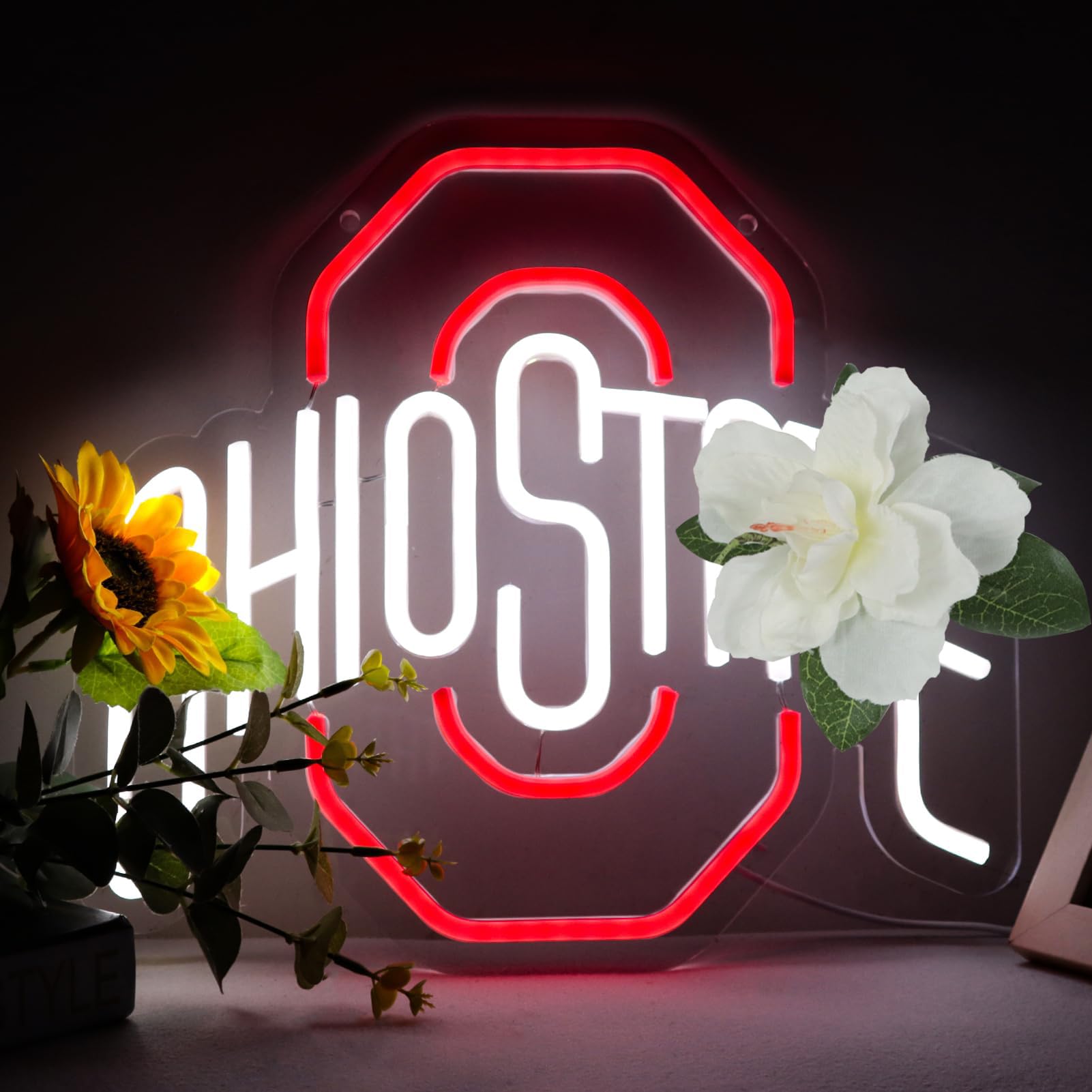 Pugna Football Neon Signs for Wall Decor University Football Team Neon Lights for Bedroom Led Signs Suitable for Dormitory Man Cave Christmas Gift