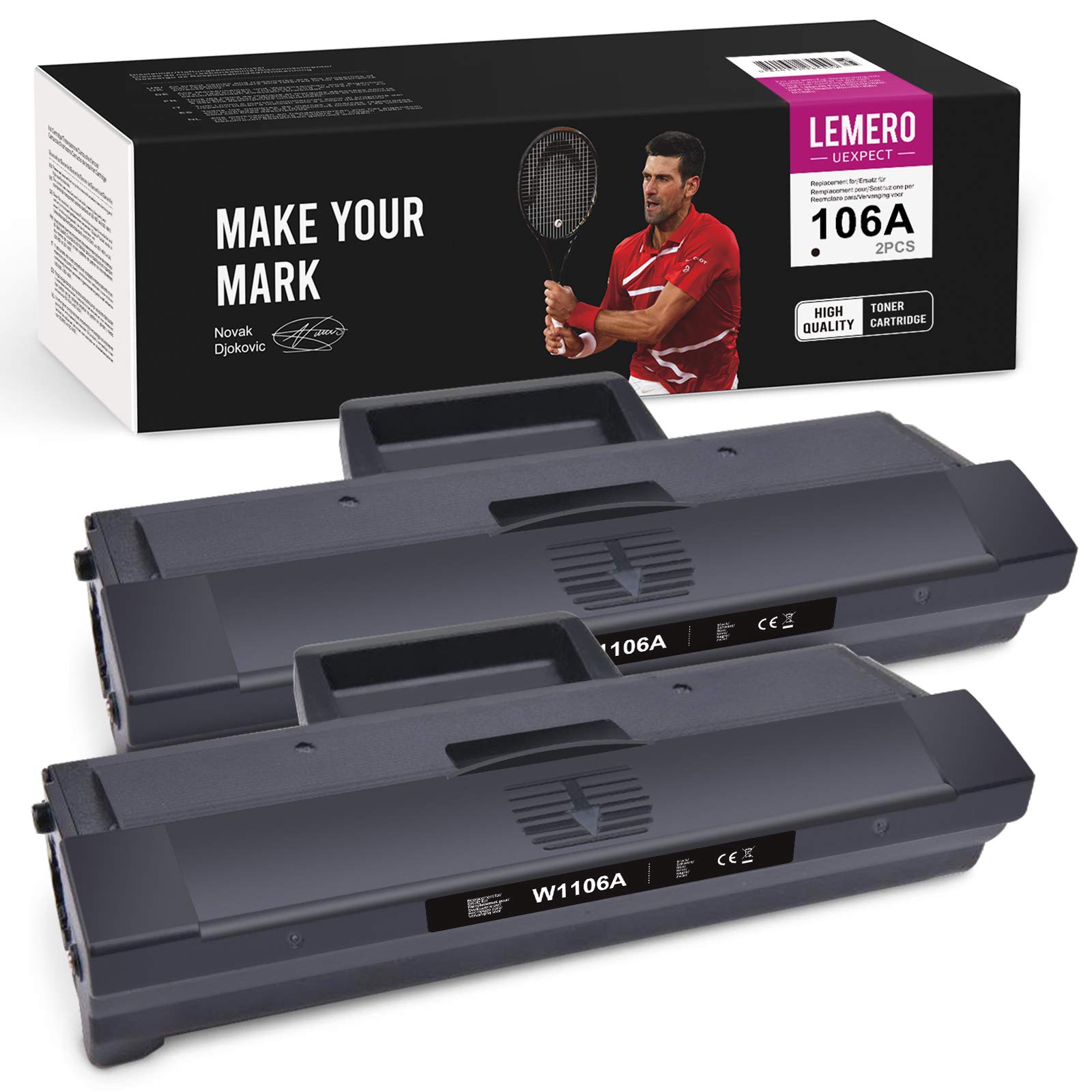 LEMERO UEXPECT 106A Toner Compatible with HP 106A W1106A for HP Laser 107a  107r 107w MFP 135a 135r 135w 135wg MFP 137fnw 137fwg (2 Black) : Amazon.de:  Computer \u0026 Accessories