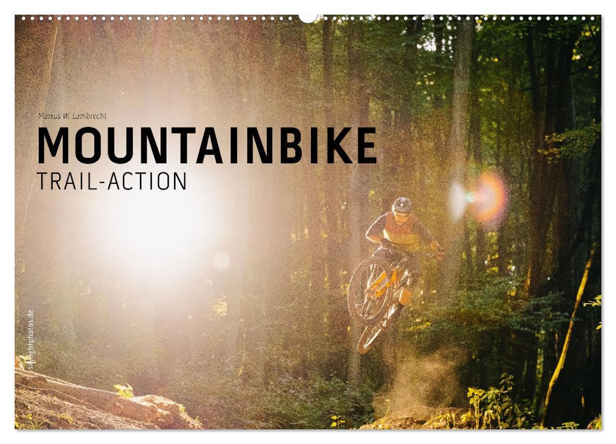 Calendrier VTT 2026 Mountainbike Trail-Action DIN A2 paysage le cadeau idéal pour cycliste
