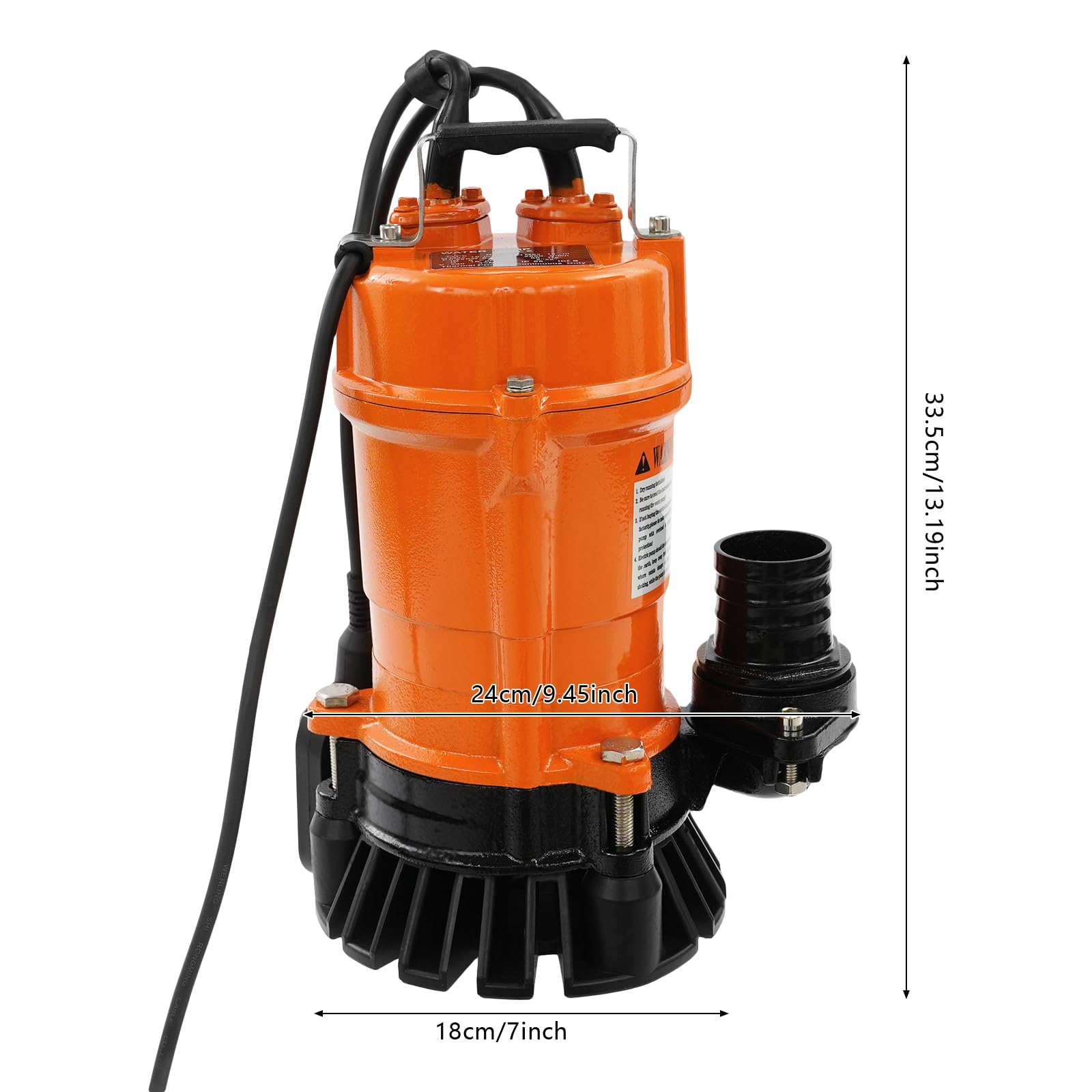 Pompa sommersa per acque reflue, 550 W, IP68, 15 m, altezza di erogazione